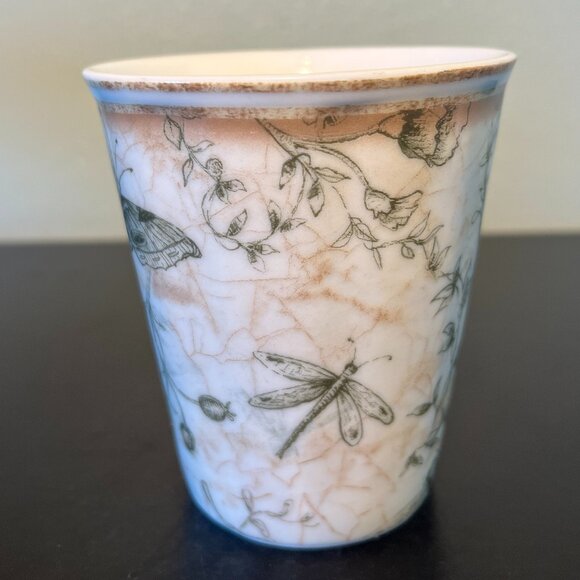 222 Fifth FLORAL TOILE  ~ Kathryn White / Art in Motion / Tapered Porcelain Cup - Picture 6 of 14